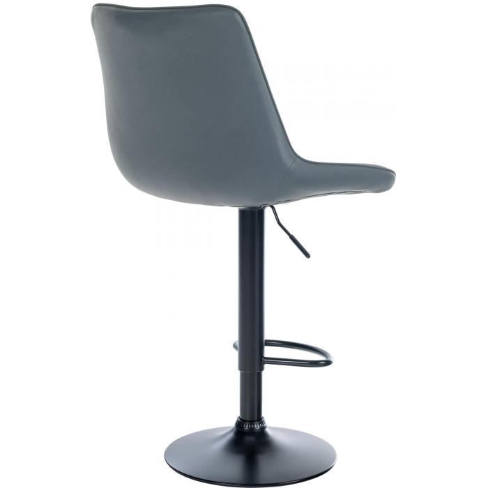 Barhocker HLO-CP294 Kunstleder schwarz ~ grau