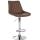 Barhocker HLO-CP294 Kunstleder chrom ~ braun