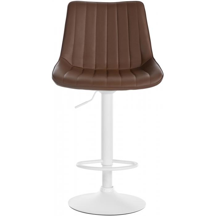 Barhocker HLO-CP294 Kunstleder wei ~ braun