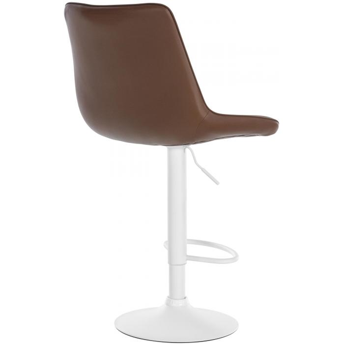 Barhocker HLO-CP294 Kunstleder wei ~ braun