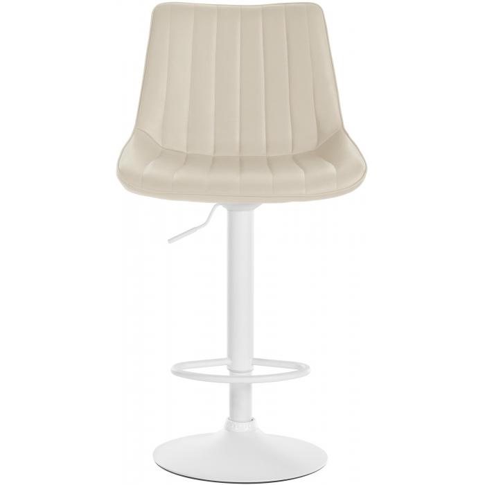 Barhocker HLO-CP294 Kunstleder wei ~ creme
