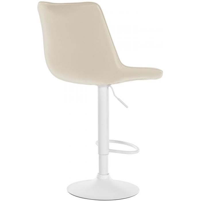 Barhocker HLO-CP294 Kunstleder wei ~ creme