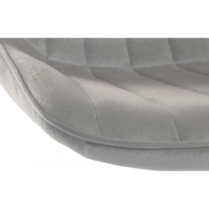 Barhocker HLO-CP296 Samt wei ~ grau