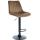 Barhocker HLO-CP296 Samt schwarz ~ braun