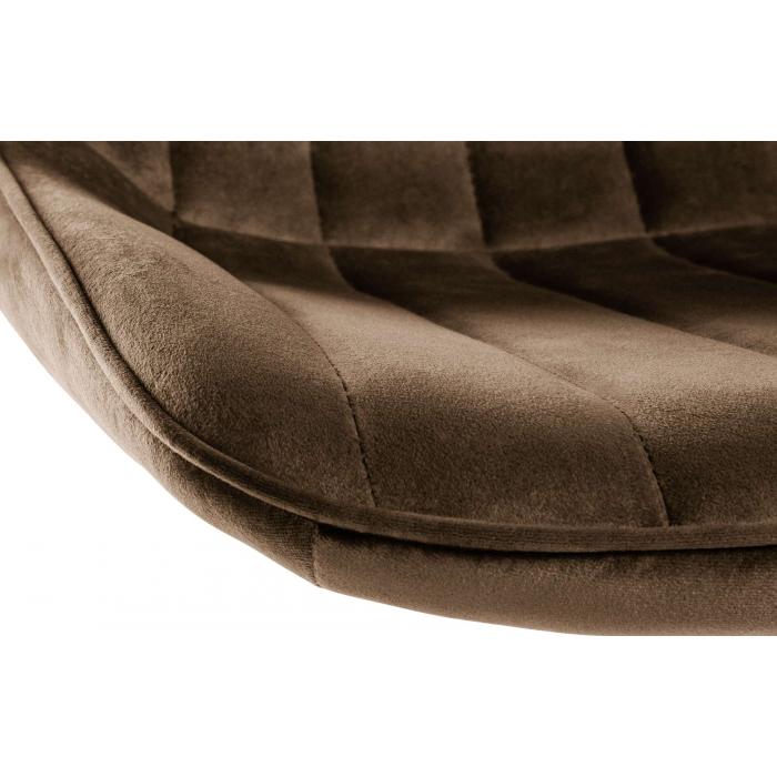 Barhocker HLO-CP296 Samt schwarz ~ braun