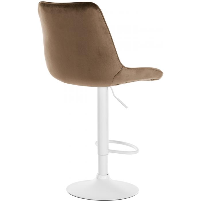 Barhocker HLO-CP296 Samt wei ~ braun