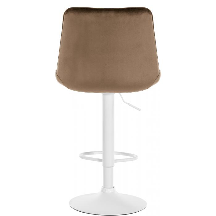Barhocker HLO-CP296 Samt wei ~ braun