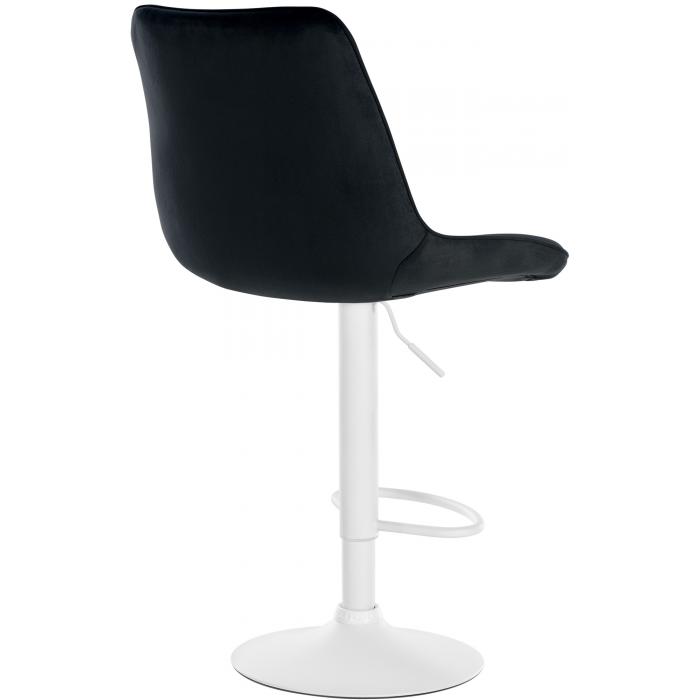 Barhocker HLO-CP296 Samt wei ~ schwarz
