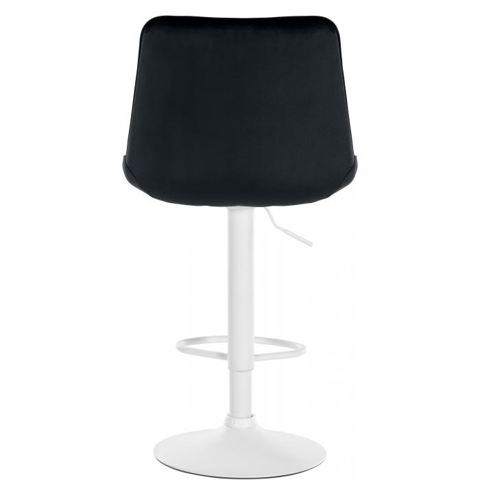 Barhocker HLO-CP296 Samt wei ~ schwarz