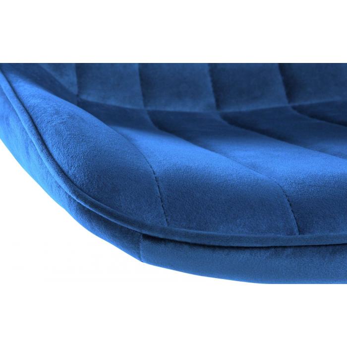 Barhocker HLO-CP296 Samt chrom ~ blau