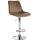 Barhocker HLO-CP296 Samt chrom ~ braun