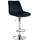 Barhocker HLO-CP296 Samt chrom ~ schwarz