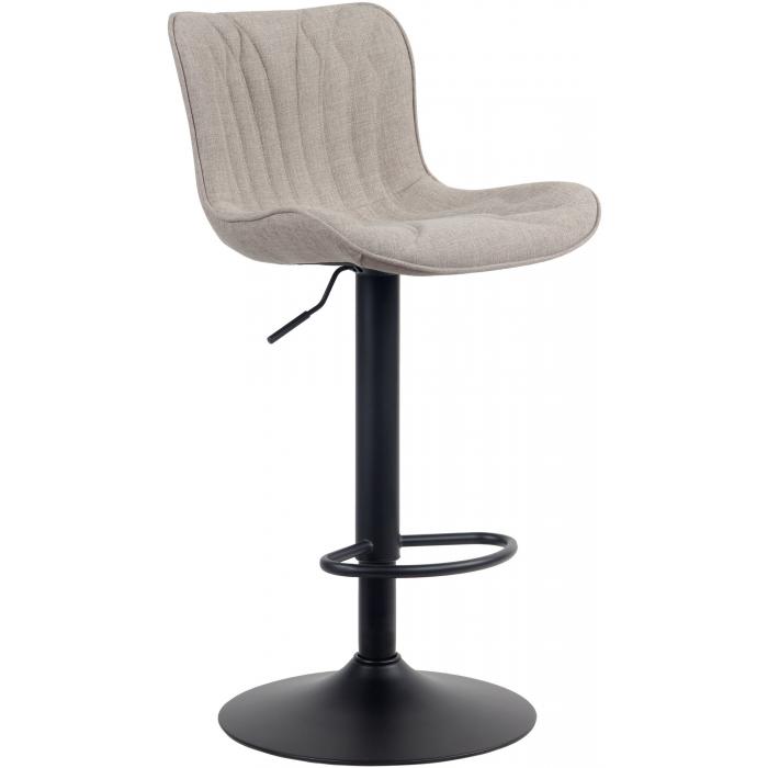 Barhocker HLO-CP271 Stoff ~ taupe