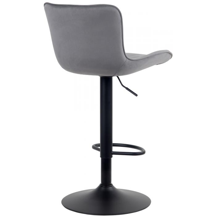 2er Set Barhocker HLO-CP270 Samt ~ dunkelgrau