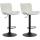 2er Set Barhocker HLO-CP271 Stoff ~ creme