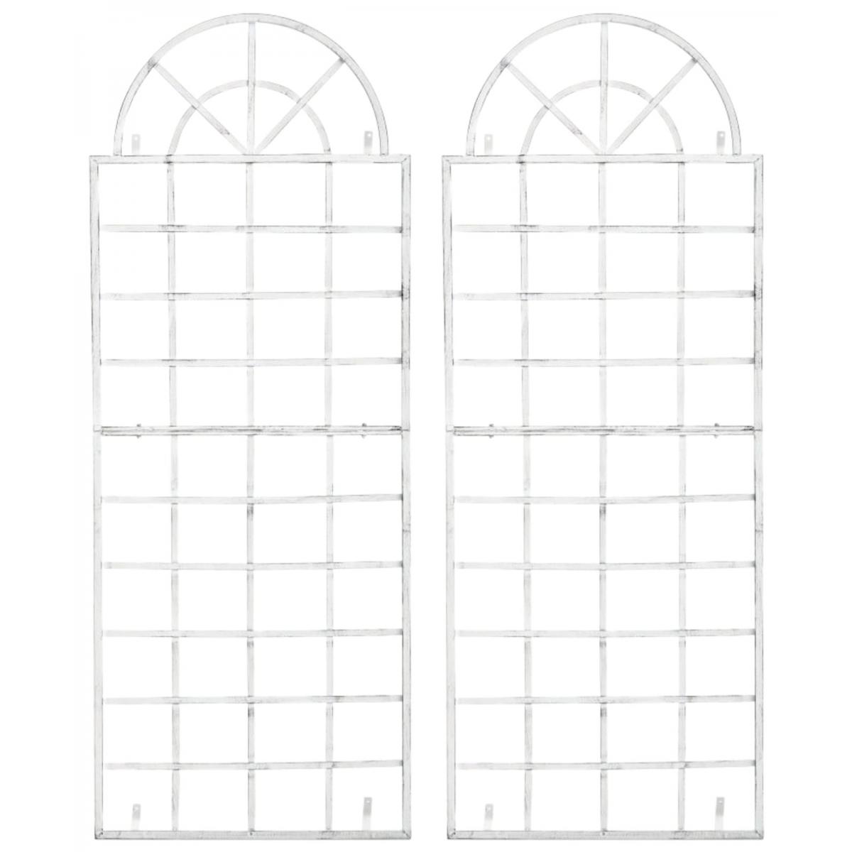 2er Set Rankgitter HLO-CP4 ~ antik wei