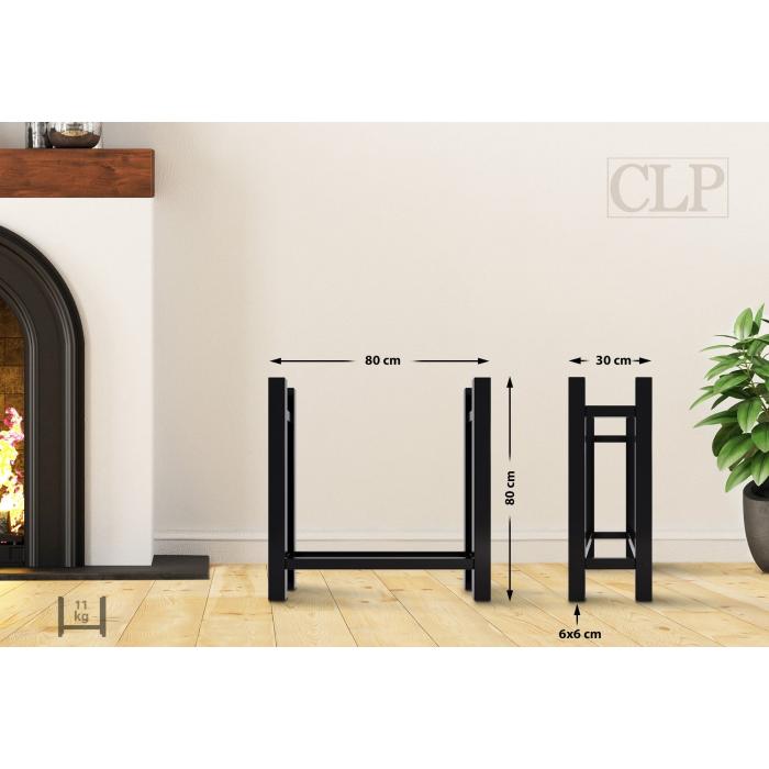 Kaminholzstnder HLO-CP28 eckig 30x80x80 cm ~ schwarz