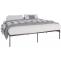 Metallbett HLO-CP1 200x200x42 cm ~ schwarz