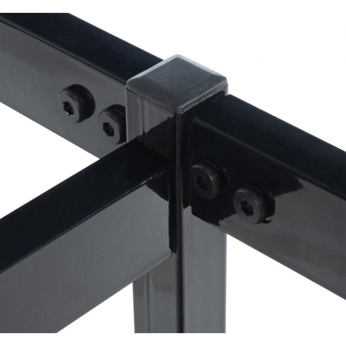 Metallbett HLO-CP4 200x200x46 cm ~ schwarz