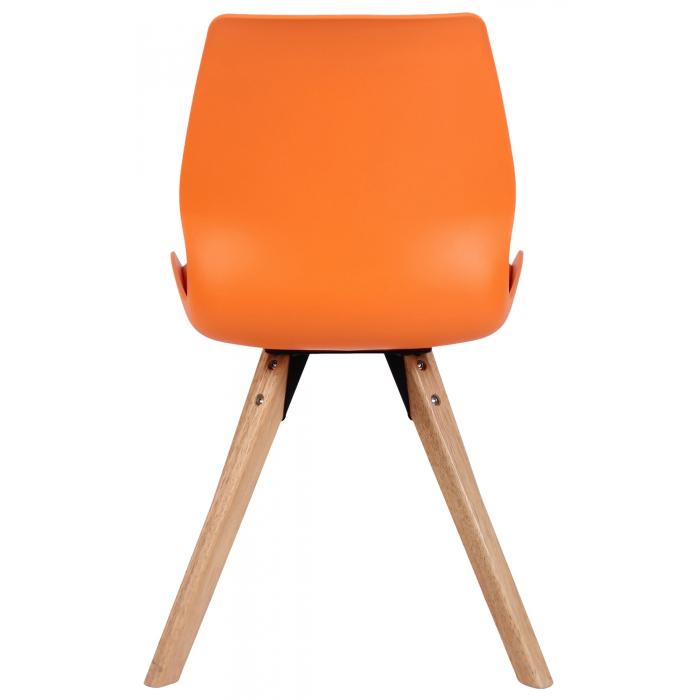 2er Set Stuhl HLO-CP89 Kunststoff ~ orange