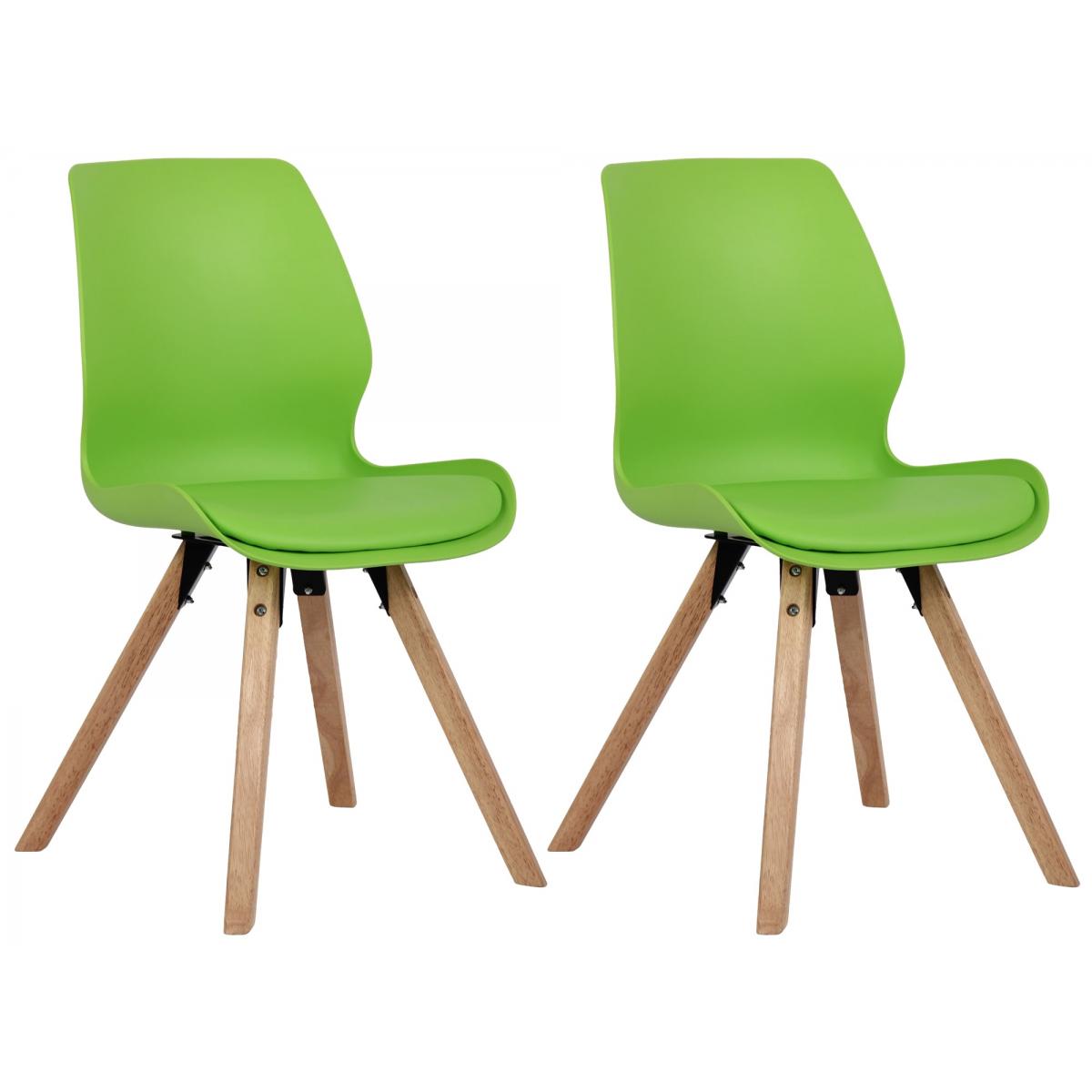 2er Set Stuhl HLO-CP89 Kunststoff ~ grn