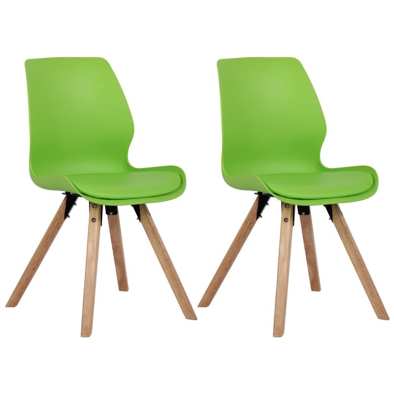2er Set Stuhl HLO-CP89 Kunststoff ~ grn