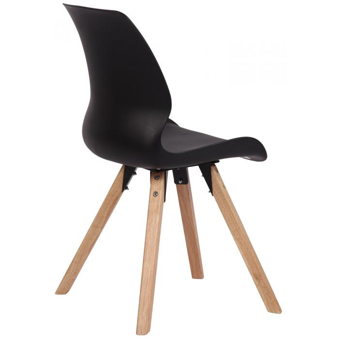 2er Set Stuhl HLO-CP89 Kunststoff ~ schwarz