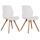 2er Set Stuhl HLO-CP5 Kunstleder ~ wei