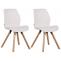 2er Set Stuhl HLO-CP5 Kunstleder ~ wei