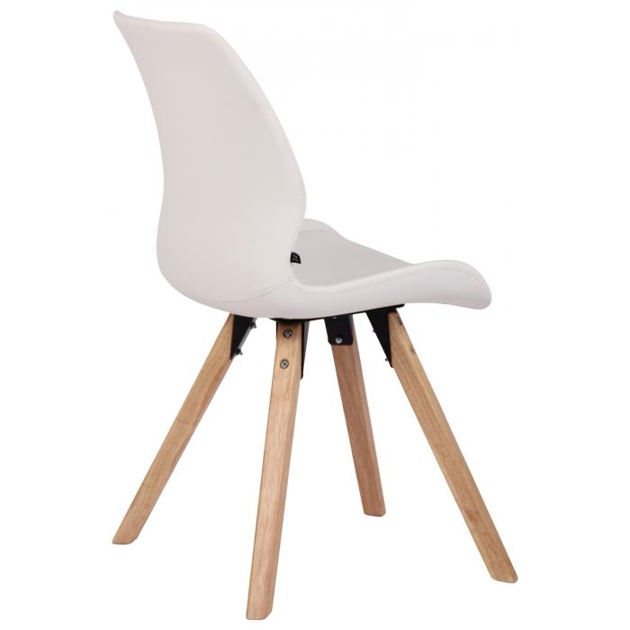 2er Set Stuhl HLO-CP5 Kunstleder ~ wei