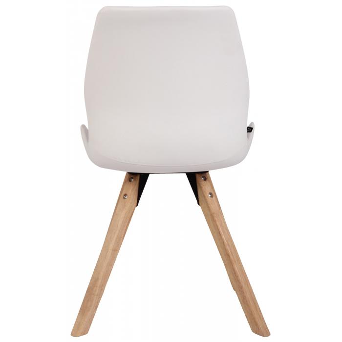 2er Set Stuhl HLO-CP5 Kunstleder ~ wei