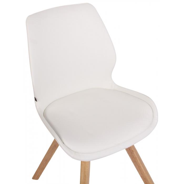 2er Set Stuhl HLO-CP5 Kunstleder ~ wei