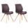 2er Set Stuhl HLO-CP5 Kunstleder ~ braun 2er Set Stuhl HLO-CP5 Kunstleder ~ braun