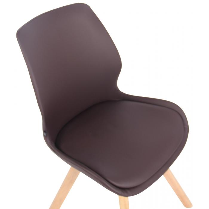 2er Set Stuhl HLO-CP5 Kunstleder ~ braun