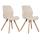 2er Set Stuhl HLO-CP23 Stoff ~ creme