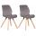 2er Set Stuhl HLO-CP21 Samt ~ grau 2er Set Stuhl HLO-CP21 Samt ~ grau