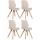 4er Set Stuhl HLO-CP19 Kunstleder ~ creme