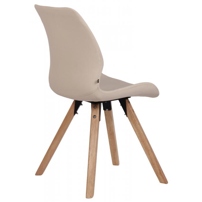 4er Set Stuhl HLO-CP19 Kunstleder ~ creme