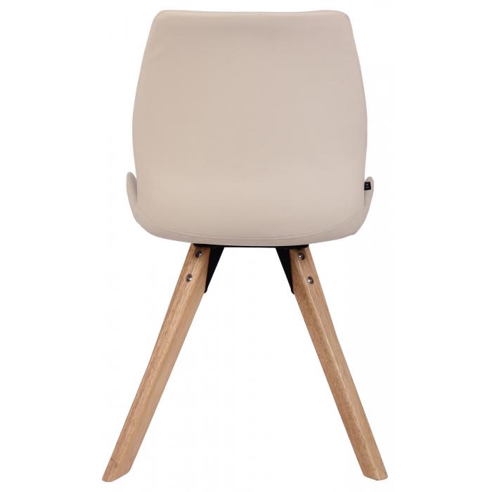4er Set Stuhl HLO-CP19 Kunstleder ~ creme