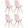 4er Set Stuhl HLO-CP21 Samt ~ pink