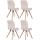 4er Set Stuhl HLO-CP21 Samt ~ creme
