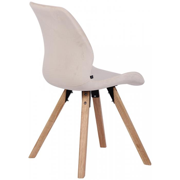 4er Set Stuhl HLO-CP21 Samt ~ creme