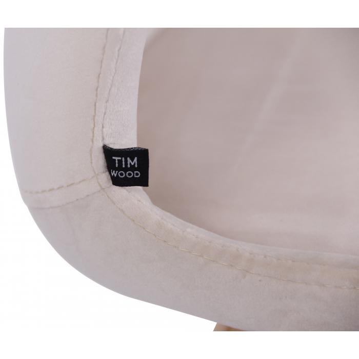 4er Set Stuhl HLO-CP21 Samt ~ creme