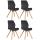 4er Set Stuhl HLO-CP21 Samt ~ dunkelgrau 4er Set Stuhl HLO-CP21 Samt ~ dunkelgrau