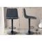 Barhocker HLO-CP274 Stoff Schwarz ~ dunkelgrau