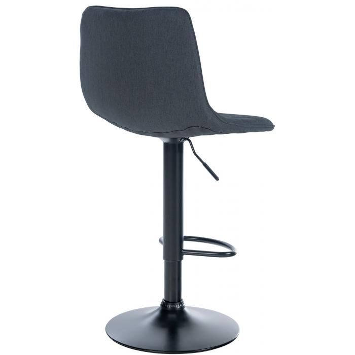 Barhocker HLO-CP274 Stoff Schwarz ~ dunkelgrau