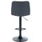 Barhocker HLO-CP274 Stoff Schwarz ~ dunkelgrau
