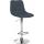 Barhocker HLO-CP274 Stoff Chrom ~ dunkelgrau