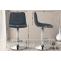 Barhocker HLO-CP274 Stoff Chrom ~ dunkelgrau