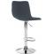 Barhocker HLO-CP274 Stoff Chrom ~ dunkelgrau